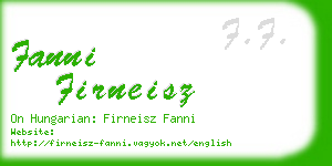 fanni firneisz business card